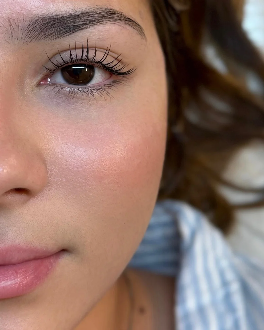 Resultado da técnica Lash lifting